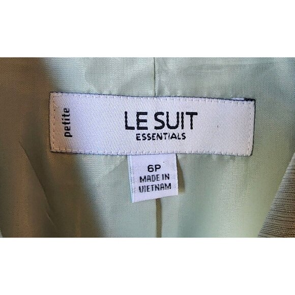 Le Suit Essentials Womens 2 Piece Jacket/Skirt Suit Set Polyester Blend Green 6P - Picture 6 of 16